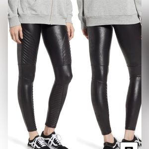 Spanx Faux Leather Moto Leggings